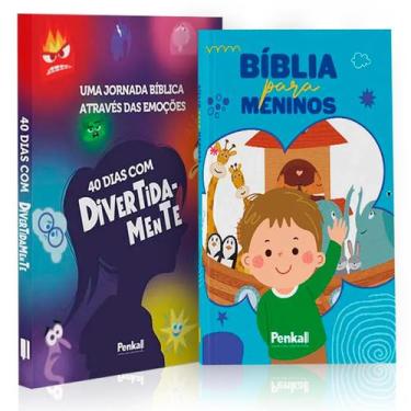 Imagem de Kit Devocional  40 Dias Com Divertidamente + Bíblia Infantil do Menino