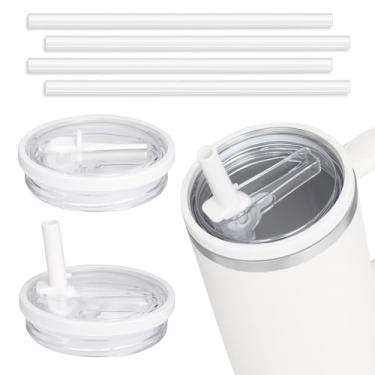 Imagem de Pacote com 2 tampas de substituição para Stanley Quencher, tampa de copo de 850 g para Stanley Quencher, substituição de tampa de copo de 850 g para Stanley Cup, capa de canudo à prova de derramamento