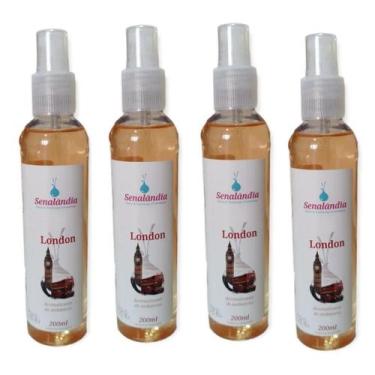 Imagem de Kit 4 Aromatizador Ambiente London Spray de Borrifar no Ar de 200ml Ma
