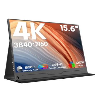 Imagem de Monitor Portátil para Laptop de 16,1" Full Hd 1080P Monitor de Computador Duplo Usb C Hdmi com Alto-Falantes (BROU-M156-40K9-60)
