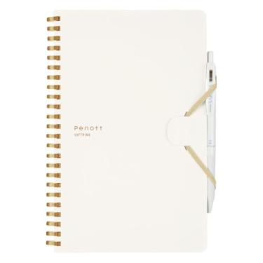 Imagem de KOKUYO Caderno espiral de anel macio Penott, papel milimetrado de 5 mm, tamanho A5, 70 folhas, caderno de diário pequeno com capa de plástico, perfeito para escola e trabalho, azul, importação do