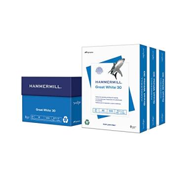 Imagem de Hammermill Papel para impressora, Great White 30% papel reciclado, 8,5 x 11-92 brilhante, feito nos EUA, 086820C - 3 resmas (1.500 folhas)
