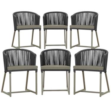 Imagem de 6 Cadeiras de Jantar Área Noronha em Alumínio