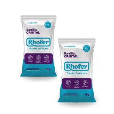 Imagem de Kit 2 Barrilha Leve Rhofer p/Piscina 1kg/2kg (2 Barrilhas 1Kg)