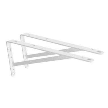 Imagem de Suporte Mão francesa Pesada 50cm até 110kg BRANCO - Kit c/2 - Multivis