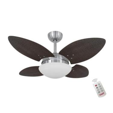 Imagem de Ventilador Volare Mini P Palmae Tabaco 127V Controle Remoto - CASA H