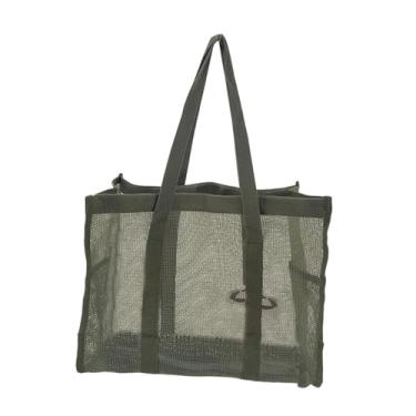 Imagem de Bothyi Bolsa de banho de malha organizadora para banho de secagem rápida 14,57 x 11,81 x 6,69 polegadas cesta pendurada bolsa de higiene pessoal portátil, Verde