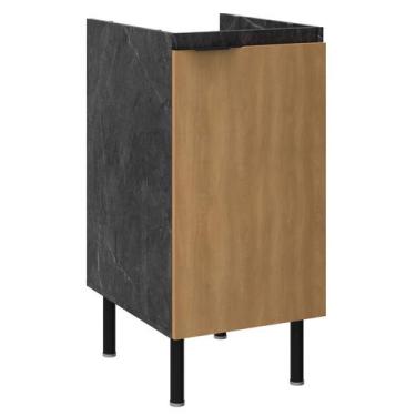 Imagem de Armário Balcão de Cozinha 40cm 1 Porta S/Tampo New York Móvel na Caixa