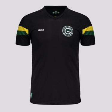 Imagem de Camisa Gr33n Goiás Treino Atleta 2024 Juvenil Preta, 10 ANOS