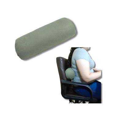 Imagem de Almofada Cilíndrico Rolo Multifuncional Firme Artesanal para Apoio da Cabeça Pescoço Lombar Pernas Trabalho Viagens Descanso (Verde Menta)