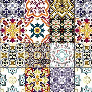 Imagem de Papel de Parede Adesivo Autocolante Decoração Azulejo Estilo Portugues Decore Sua Cozinha 15 Metros