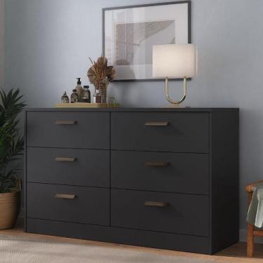 Imagem de Cômoda para Quarto Casal 140cm x 86cm com 6 Gavetas 100% MDF - Mambel 