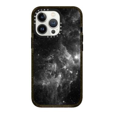 Imagem de CASETiFY Impact capa para iPhone 13 Pro [fina/2,5 m. 4X Proteção contra quedas de nível militar/compatível com carregamento sem fio] - Black Space Marble - preto transparente