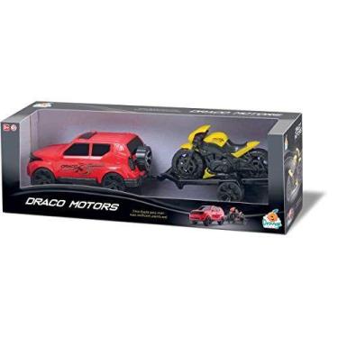 Imagem de Carrinho Jeep Draco C/ Moto Cores Sort. - ORANGE TOYS