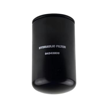 Imagem de JXGZXJMY 84343800 Filtro de óleo hidráulico Spin-on compatível com New Holland LM445A LB90 LB75.B LB115 LB110 655E 575E 555E 675E Retroescavadeira substitui 85806284 84204831