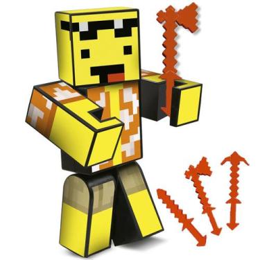 Imagem de Boneco Articulado Mel Mine Ferramentas Algazarra 15cm Craft