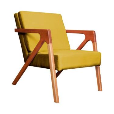 Imagem de Poltrona Monalisa para Sala de Estar Veludo Cores - S.A Móveis - Estop