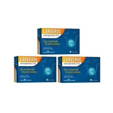 Imagem de Kit 3 Carvão Ativado Vegetal Carverol 250mg 20cp - União Química