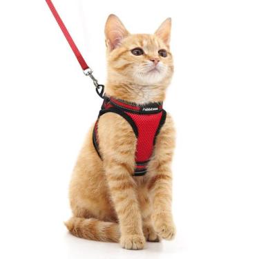 Imagem de Conjunto de arnês e coleira para gatos rabbitgoo Walking Escape Proof 