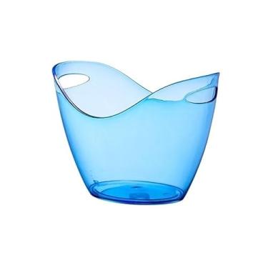 Imagem de Balde de gelo para festas Balde de gelo de acrílico Balde de champanhe de grande capacidade, Balde de bolinha de gelo, balde de gelo, recipiente de gelo, balde de vinho (azul)