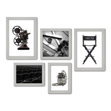 Imagem de Kit Com 5 Quadros Decorativos - Cinema Projetor Filmes - 043kq01b - Al