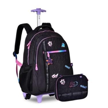 Imagem de Kit Mochila Rodas Youtuber Rafa E Luiz Estojo Box 36 Lápis - Clio Styl