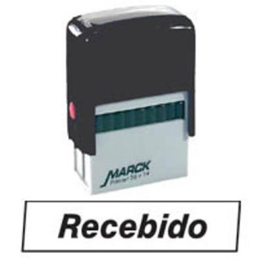 Imagem de Carimbo Autoentintado Automático 38X14Mm Recebido Preto - Gna