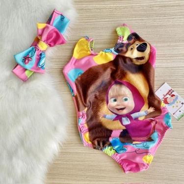 Imagem de Body Maio Suplex Infantil Temático Marsha e o Urso - Joaninha Baby, 03