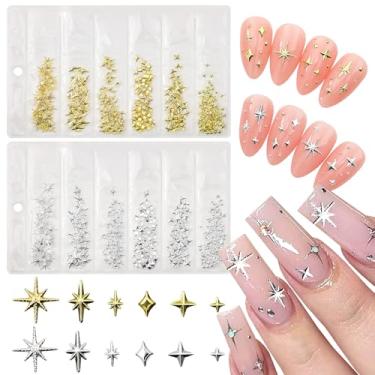 Imagem de Lifextol Amuletos de unhas douradas 400 peças, pedras preciosas, unhas, strass, junk case charms para acrílico prensa em unhas, design de arte, 3D Y2K berloque de joia, berloque de unhas falsas