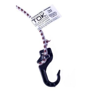 Imagem de Elástico Para Carga 100 Unidades Trad. Gancho Plástico 2M - Tok Elásti