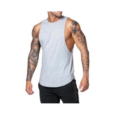 Imagem de Camiseta Regata Masculina De Verão Para Academia, Algodão Respirável, 