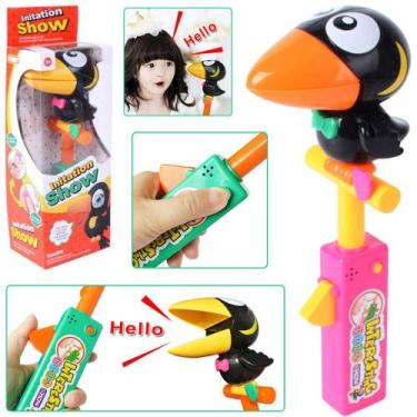 Imagem de Brinquedo tucano grava e repete show initation colors a pilha na caixa