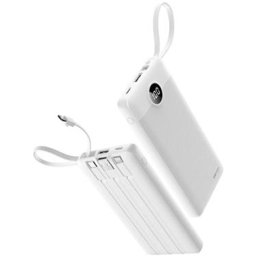 Imagem de Carregador portátil Coowisty 10000mAh Slim Power Bank branco