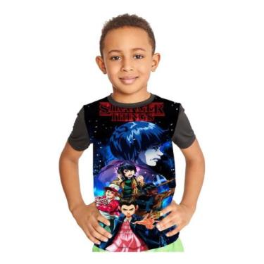 Imagem de Camiseta Infantil Série Stranger Things Full Print Ref:86 - smoke, Pre