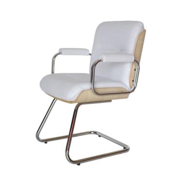 Imagem de Cadeira Eames Diretor Base Fixa Linha Capa em Madeira Branco