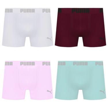 Imagem de Kit 4 Cuecas Puma Boxer Sem Costura Masculina