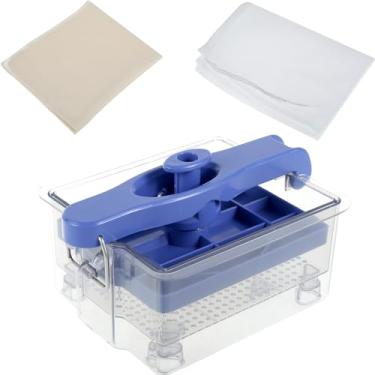 Imagem de Kit de prensa de tofu eficiente máquina de tofu 2 níveis de pressão máquina de tofu livre de BPA Prensa de tofu com 2 tamanhos, molde seguro para lava-louças, remova água extra em 20 minutos com saco