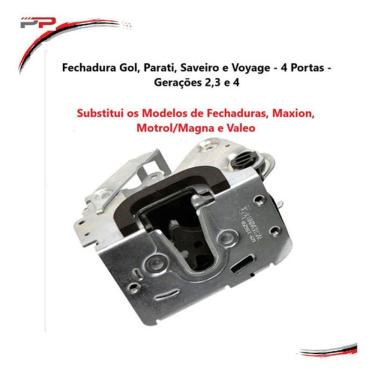 Imagem de Fechadura Porta Dianteira Direita Gol G2, G3 E G4 4 Pts