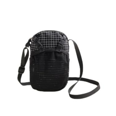 Imagem de Bolsa tiracolo leve – Bolsa de transporte simples casual pequena para celular e garrafa para passeios, Preto, Medium