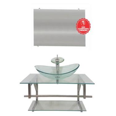 Imagem de Gabinete de Vidro 80cm para Banheiro Dinamarca - EKASA, Incolor