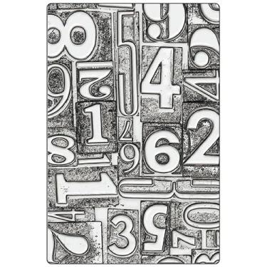 Imagem de Tim Holtz Pasta de gravação Sizzix numerada grande A5 3-D Texture Fades Embossing Folder, outubro de 2025
