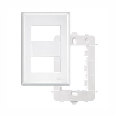 Imagem de PLACA 4X2” COM SUPORTE PARA 2 MÓDULO HORIZONTAL DISTANCIADOS EVIDENCE – FAME