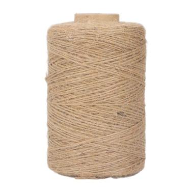 Imagem de Fafeicy Juta Corda Inartificial Thin Twine Serapilheira Ribbon String Twine para Presente Envolvimento Crochet Knitting 300M