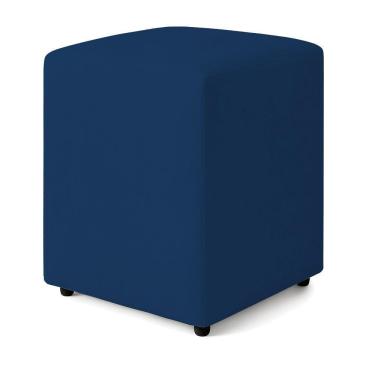 Imagem de Puff Quadrado Decorativo Sienna Boucle - 7 Decor Azul Royal