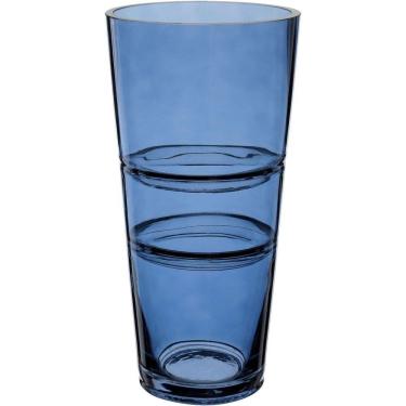 Imagem de Vaso Decorativo Enfeite Casa Home&co Vidro 28x14x14cm Azul