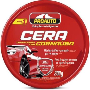 Imagem de Cera Automotiva Tradicional Pasta Com Carnaúba Proauto 200g