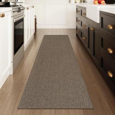 Imagem de Uphome Tapete de corredor de cozinha, tapete boho lavável 5 x 15 cm para corredores, antiderrapante, tapete moderno de algodão tecido de 1,8 m, tapete de corredor de quarto resistente a manchas para