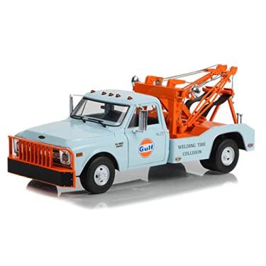 Imagem de Greenlight 30275 1969 Chevy C-30 Dually Wrecker - Gulf Oil 'Welding Tire Collision' (Hobby Exclusive) escala 1/64 fundido