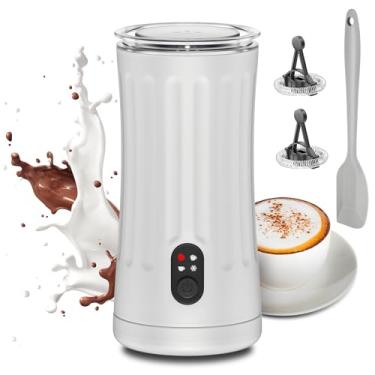 Imagem de Ovetedot Espumador De Leite, Vaporizador E Elétrico 4 Em 1, Aquecedor Automático Espuma Quente Fria Para Café, Latte, Cappuccino, Macchiato, Chocolate (Branco Perolado)