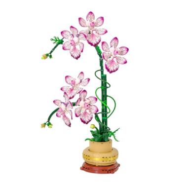 Imagem de Orchid Flowers Building Block Sets, Compatible with Lego 853792 Accessory, Artificial Plant, Botanical Collection for Home, Kitchen, Desk Decor (Purple 697Pcs)